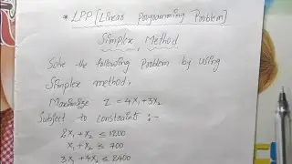 LLP simplex method in Telugu  MBA ! degree!! sem