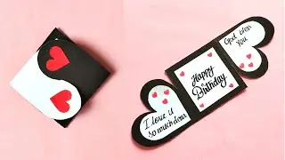 Easy and beautiful Greeting card for Birthday / Birthday card making very easy Handmade