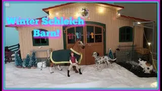 🐴Schleich Horse Winter Barn Decorating!🐴 FIRST DAY TV