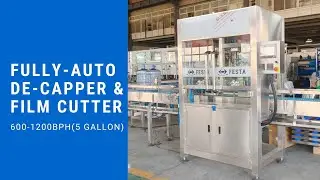 1200BPH 5 Gallon Bottle De-Capper & Film Cutter---FESTA