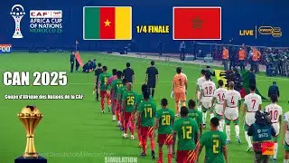 CAMEROUN vs MAROC 1/4 DE FINALE | Coupe d'Afrique des Nations CAF 2025 | Match complet PES 21