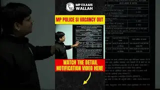 MP SI Vacancy 2025 OUT  #MPSIVacancy #MPPoliceSI #PW #Shorts