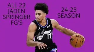 All 23 Jaden Springer FG's | Utah Jazz 24-25