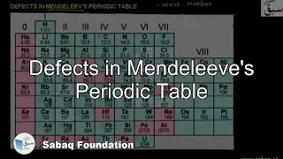 Defects in Mendeleeve's Periodic Table, Chemistry Lecture | Sabaq.pk