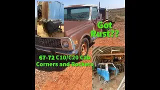 Реставрация Chevrolet C20 67-72 годов. Замена порогов. Замена углов кабины. #подписка #сделайсам
