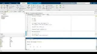 Matlab variable declaration printing output(fprintf/display) array and its functions and matrix