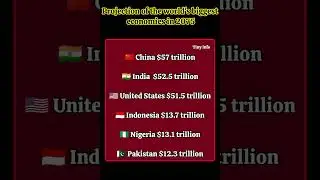 Projection of world's biggest economies in 2075 #tinyinfo  #economy #worlddata #ourworldindata