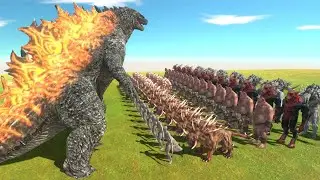 Godzilla vs 100 Unit Infernals - Animal Revolt Battle Simulator