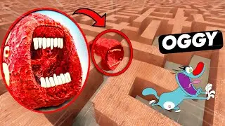 Can Train Eater Find Oggy In Maze !? 😱 ( Garry's Mod sandbox)