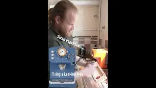 Repairing a leak on a Swan espresso machine drip tray