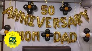 50th anniversary decoration at home | 50th wedding anniversary celebration idea | supriseanniversary