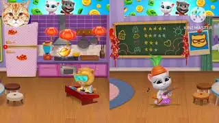 MY TALKING TOM FRIENDS // GINGER PLAYING PIANO // ANGELA PLAYING GUITAR #foryou #fyp #game