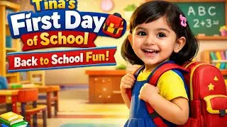 Tina First Day of School 🎒 | Kids Learning Story | Back to School Fun | Tamil Kids Video #kidslearne