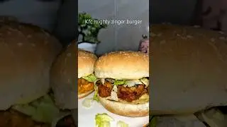 Kfc mighty zinger burger #food #cooking #fypシ #foodie #easyrecipe #burger #chickenburger #kfc