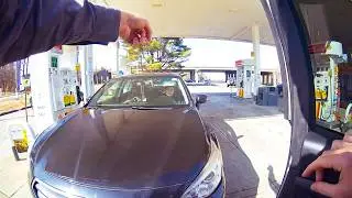 Woman Turns Gas Station Into a Battlefield