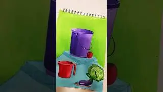 Intermediate still life painting🌸💗 #art#latestpunjabsong #stilllife#music#henna#stilllifeart#drawing