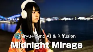 【玉藻前ちゃん再登場・Riffusion FUZZ-1.0 Pro vs Suno v4.5】 Midnight Mirage  [ AI MUSIC VIDEO ]