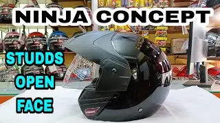 NINJA CONCEPT || STUDDS||OPEN FACE HELMET || TWO WHEELER HELMET  REVIEW IN HINDI AT HELMET TRACT