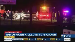 Tampa police officer killed in I-275 crash