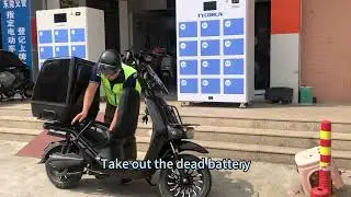 How Delivery Riders Swap Two Batteries Fast Using TYCORUN Smart Cabinet | Real-World Demo