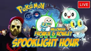 Halloween Froakie & Rowlet Shiny Spotlight Hour Live | Pokemon GO