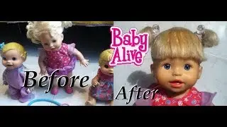 Como restaurar el cabello de tu mu&ntilde;eca Baby Alive►Restoring a doll&acute;s hair Monster High casimerito