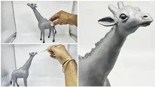 How To make Giraffe with clay - Polymer clay tutorial