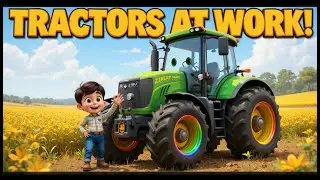 👉Big Tractors at Work &ndash; Fun Kids Song About Farm Machines! 🚜👩&zwj;🌾