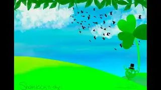 Bam&rsquo;s background (shamrock day) || speedpaint