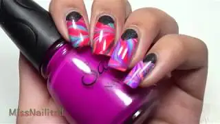 Neon Watermarble Nails + How To WaterMarble Like A PRO! || MISSNAILITALL ||
