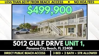 5012 Gulf Dr #1 PCB, FL – 3 Bed / 2 Bath • 935 Sq Ft • 60ft to Beach Access • $499,900