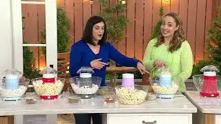 DISHY 17-Cup Electric No-Oil Popcorn Maker on QVC