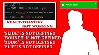 React toastify not working 😲 slide not define toastify