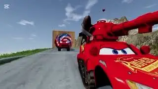 Big & Small Long Red Vizor VS Trains Thomas | BeamNG.drive