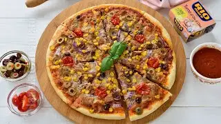 Pizza cu ton facuta in casa, foarte gustoasa | JamilaCuisine