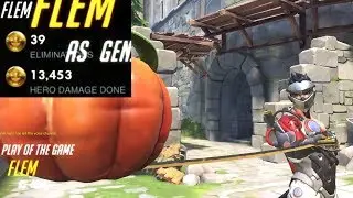 FLEM TOP 500 DPS - NANO GENJI! [ OVERWATCH SEASON 20 ]