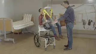 Handi-Move : using the toilet-hygiene sling with head support