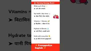 ✅ Morning Energy Boost | Healthy Lifestyle Tips in English & Hindi