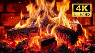 🔥 Cozy Winter Fireplace (12 Hours) 🔥 Fireplace Crackling | Relaxing Cabin Ambience