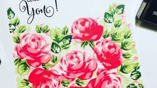 Layered Stamping Using Altenew Vintage Roses Stamp Set | Ruchi's Crafeteria
