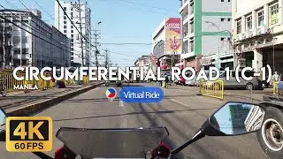 Virtual Ride: Circumferential Road 1 C-1 Manila Philippines #MotoVlog #4K