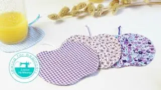 Upcycle leftover fabric scraps: make coasters