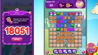 Hard Level! No Booster! Candy Crush Saga Level 18051