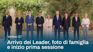 Vertice G7: l’arrivo, la foto di famiglia, l'inizio della prima sessione di lavoro