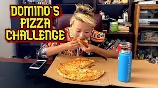 DOMINO'S PIZZA CHALLENGE!!! How Fast Can I eat a Pizza?! #RainaisCrazy