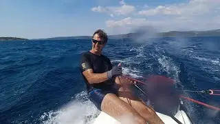 First 14 surfing high wind