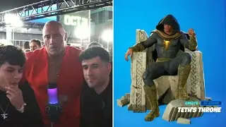 THE ROCK reacts to his BLACK ADAM SKIN (Fortnite)!