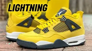 STRIKES AGAIN!   Kickwho godkiller Jordan 4 Lightning review & on foot ⚡️⚡️⚡️
