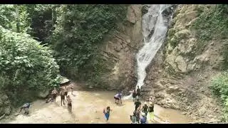 Close-up Waterfall Drone Descent #shorts