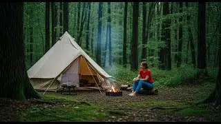 Alone Beneath Endless Gentle Rain &mdash; A Silent Forest Camp That Feels Like a Warm Dream